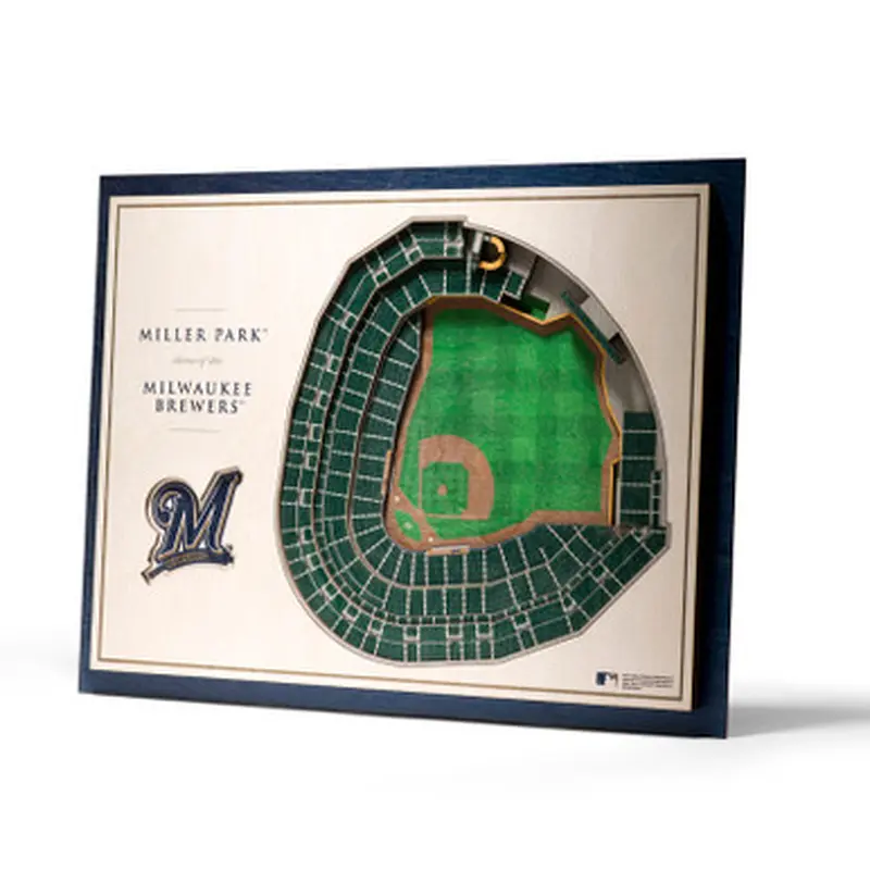 Milwaukee Brewers 5 Layer 17 x 13 StadiumViews 3D Wall Art 