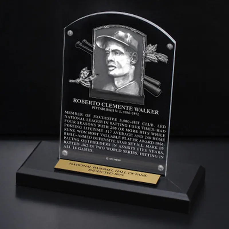 Roberto Clemente Acrylic Replica Hall of Fame Plaque 