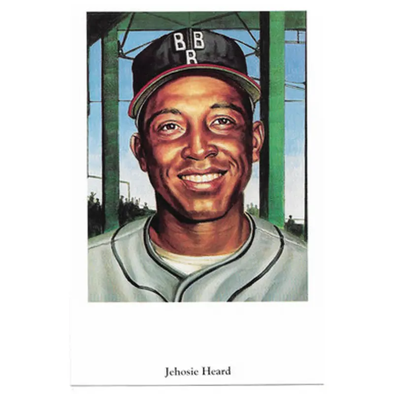 Jehosie Heard 1991 Ron Lewis Negro Leagues Fine Art Postcard # 15 