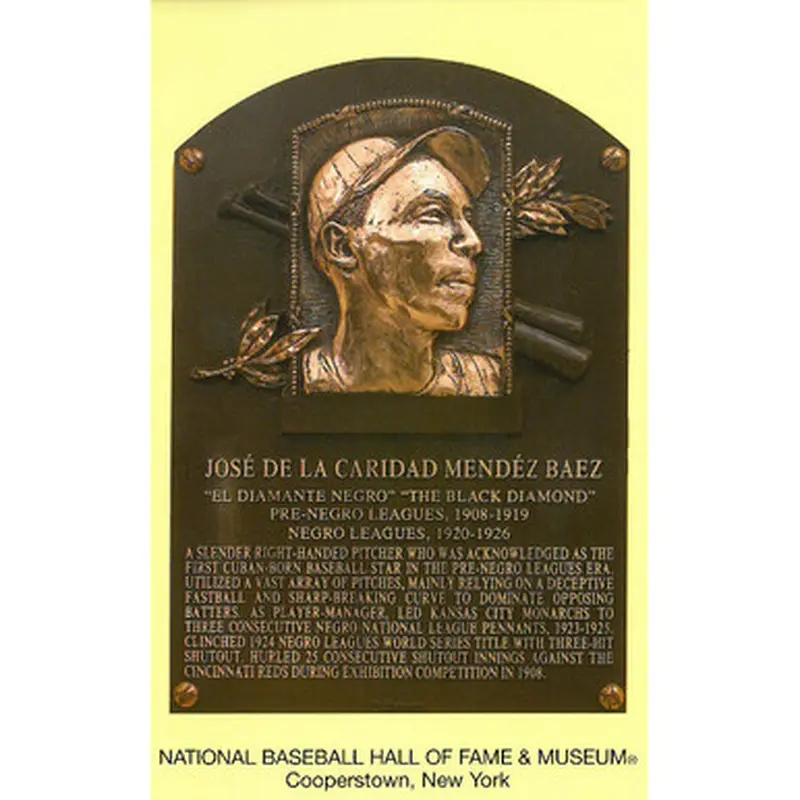 Jose Mendez Baseball Hall of Fame Plaque Postcard 