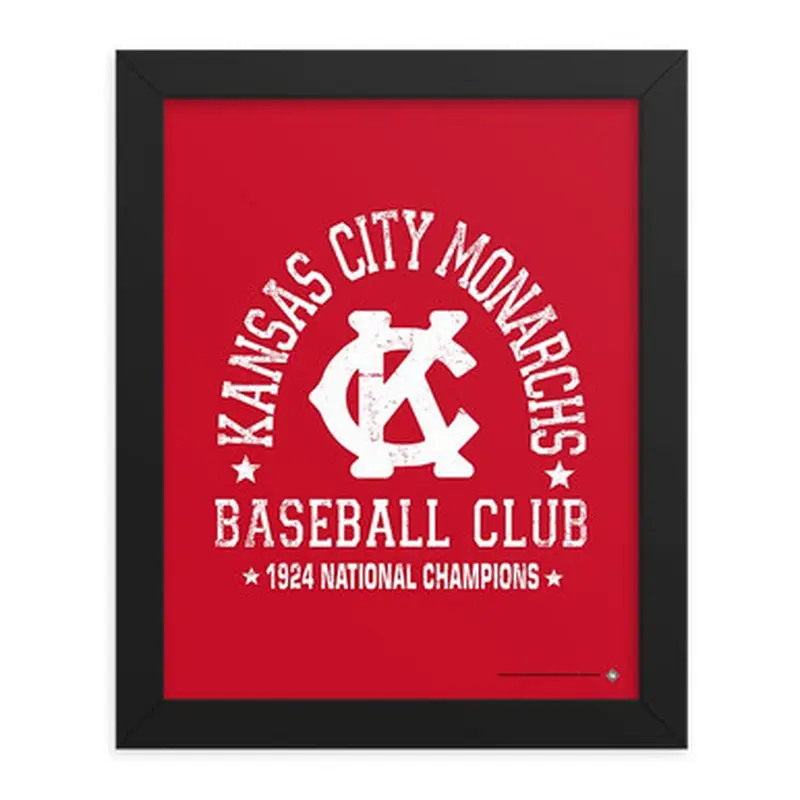 Teambrown Kansas City Monarchs 1924 Champions Artwork Framed 8 x 10 Print 