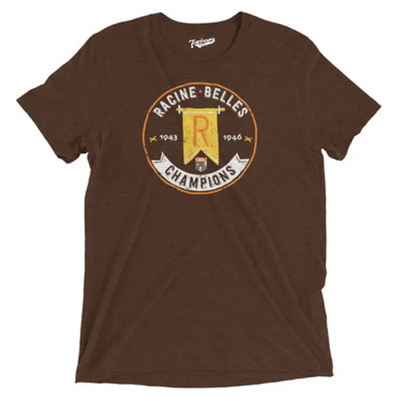 Unisex Teambrown Racine Belles Champions Brown Heather T-Shirt Size L