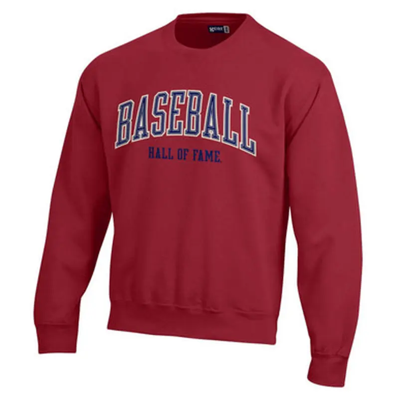 Baseball Hall of Fame Wool Applique Cardinal Red Crewneck Sweatshirt Size M