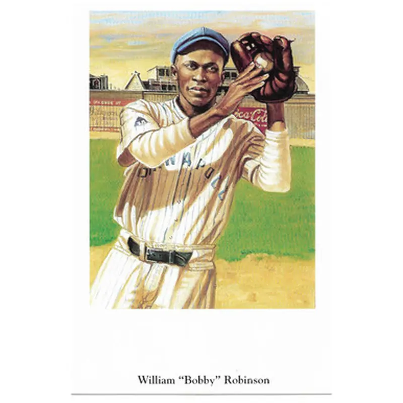 Bobby Robinson 1991 Ron Lewis Negro Leagues Fine Art Postcard # 12 