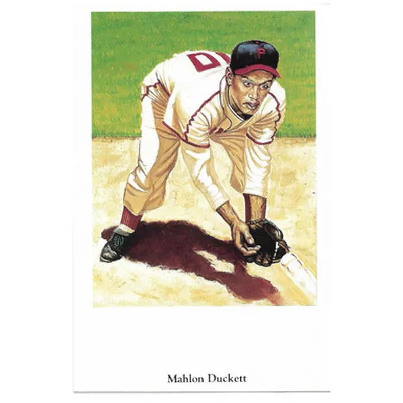 Mahlon Duckett 1991 Ron Lewis Negro Leagues Fine Art Postcard # 11 