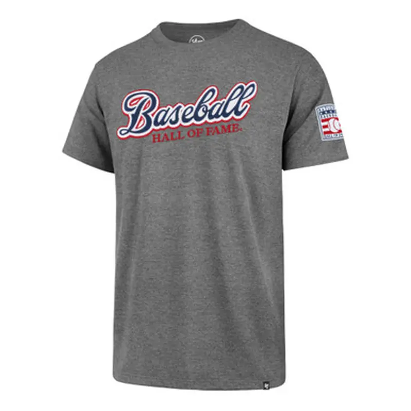 Mens 47 Baseball Hall of Fame Fieldhouse Heathered Slate Grey T-Shirt Size L