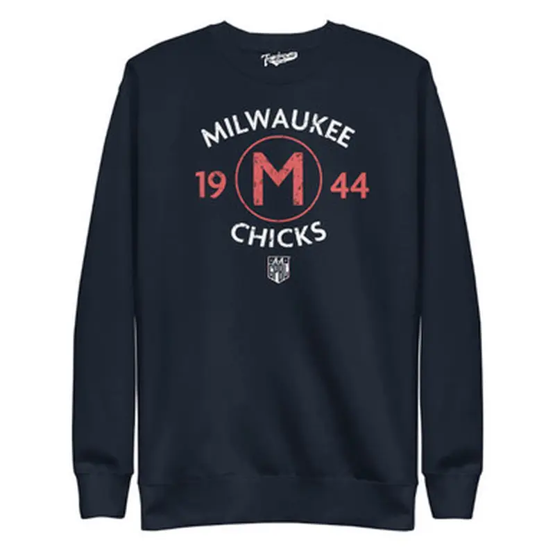 Milwaukee Chicks Champions Navy Crewneck Sweatshirt Size L