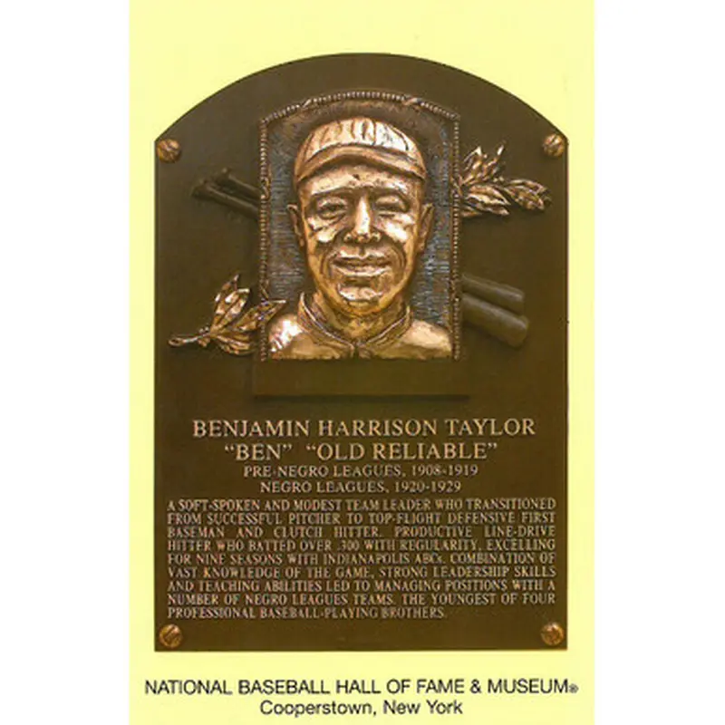 Ben Taylor Baseball Hall of Fame Plaque Postcard 