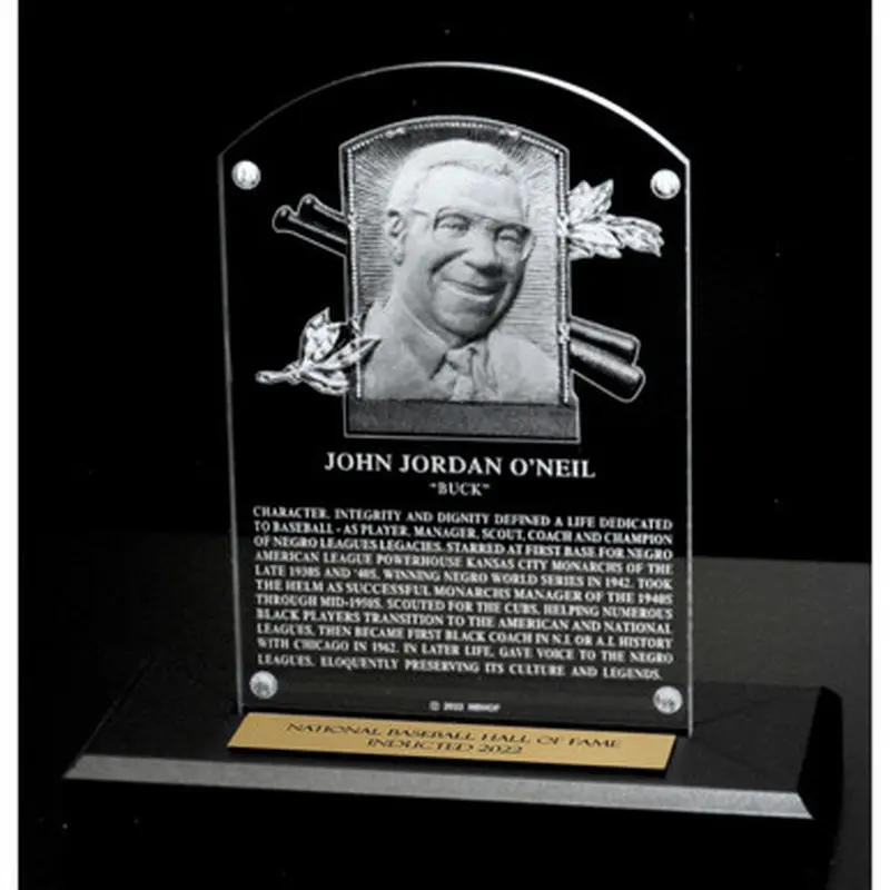 Buck O'Neil Acrylic Replica Hall of Fame Plaque 