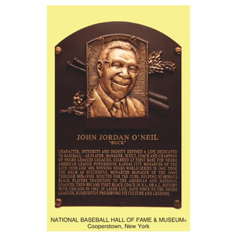 Buck O'Neil Baseball Hall of Fame Plaque Postcard 