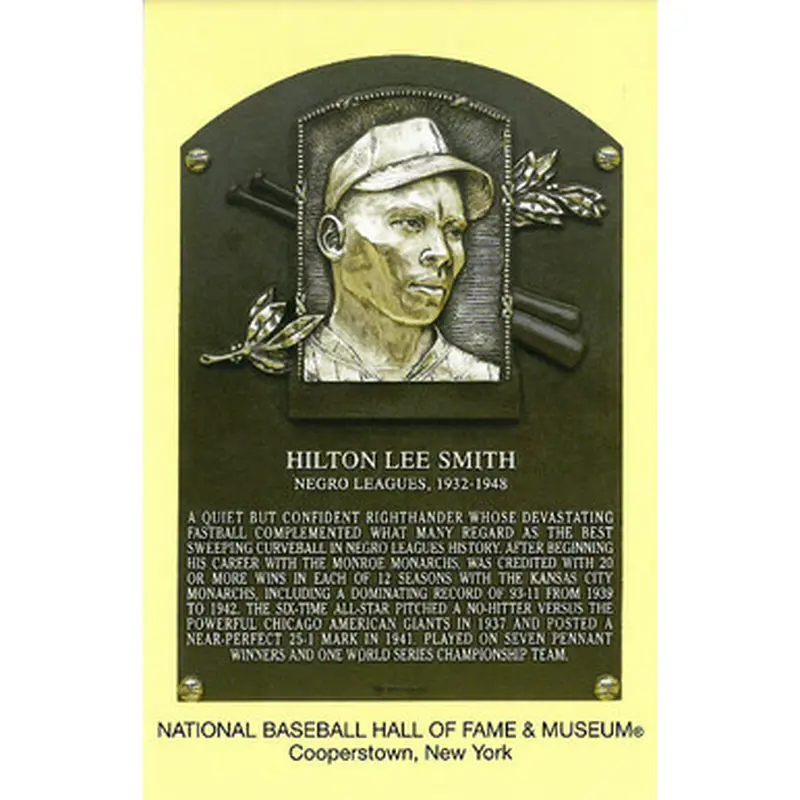 Hilton Smith Baseball Hall of Fame Plaque Postcard 