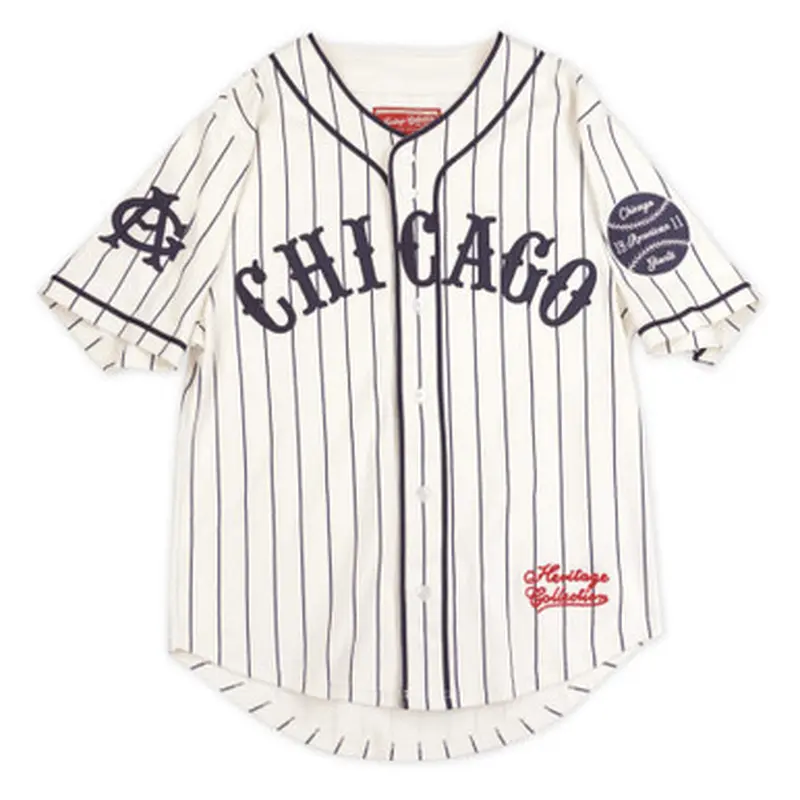 Mens Chicago American Giants Replica Pinstripe Heritage Jersey Size XL