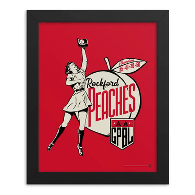 Teambrown Rockford Peaches Artwork Framed 8 x 10 Print 