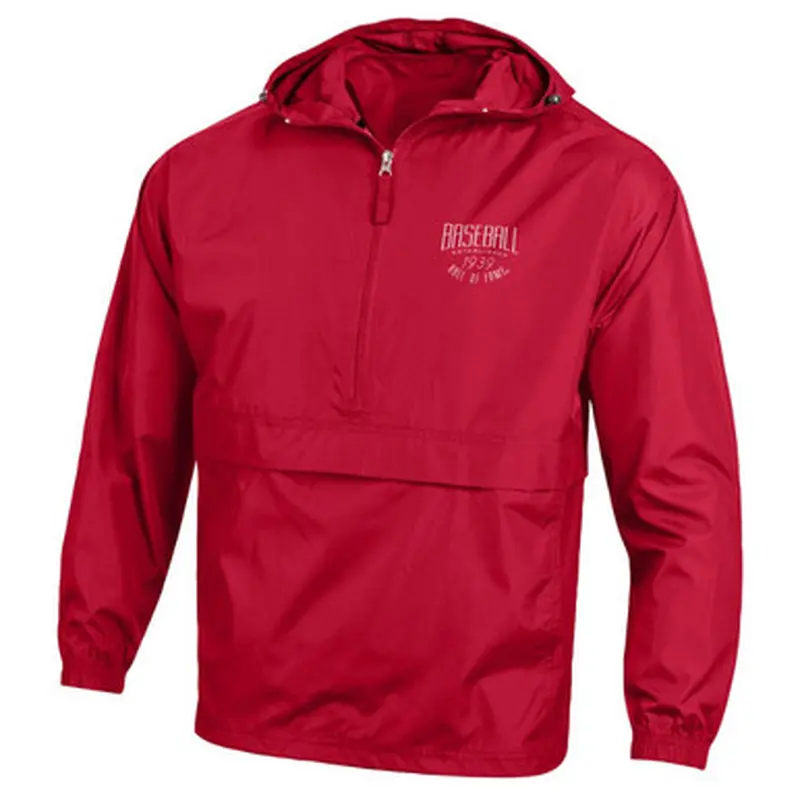 Unisex Baseball Hall of Fame Red Windbreaker Size M