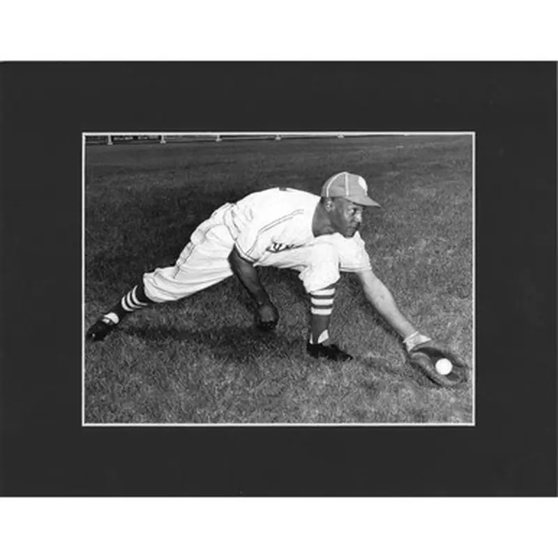 Matted 8x10 Photo- Buck O'Neil Fielding 