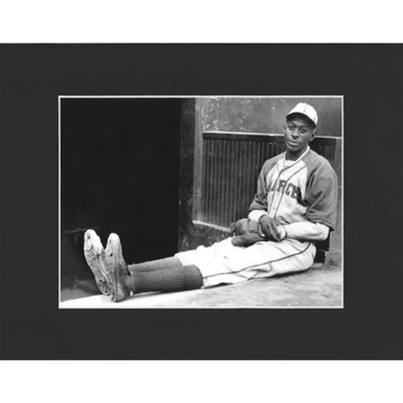 Matted 8x10 Photo- Satchel Paige Repose 