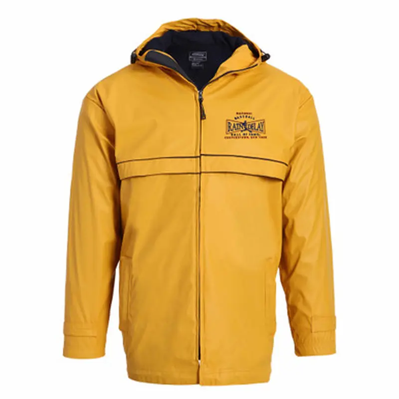 Men's Baseball Hall of Fame Yellow Rain Delay Jacket Size L