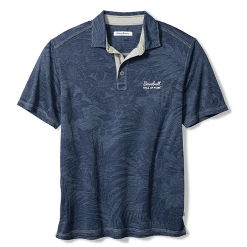 Mens Tommy Bahama Baseball Hall of Fame Santiago Blue Sport Polo Size L