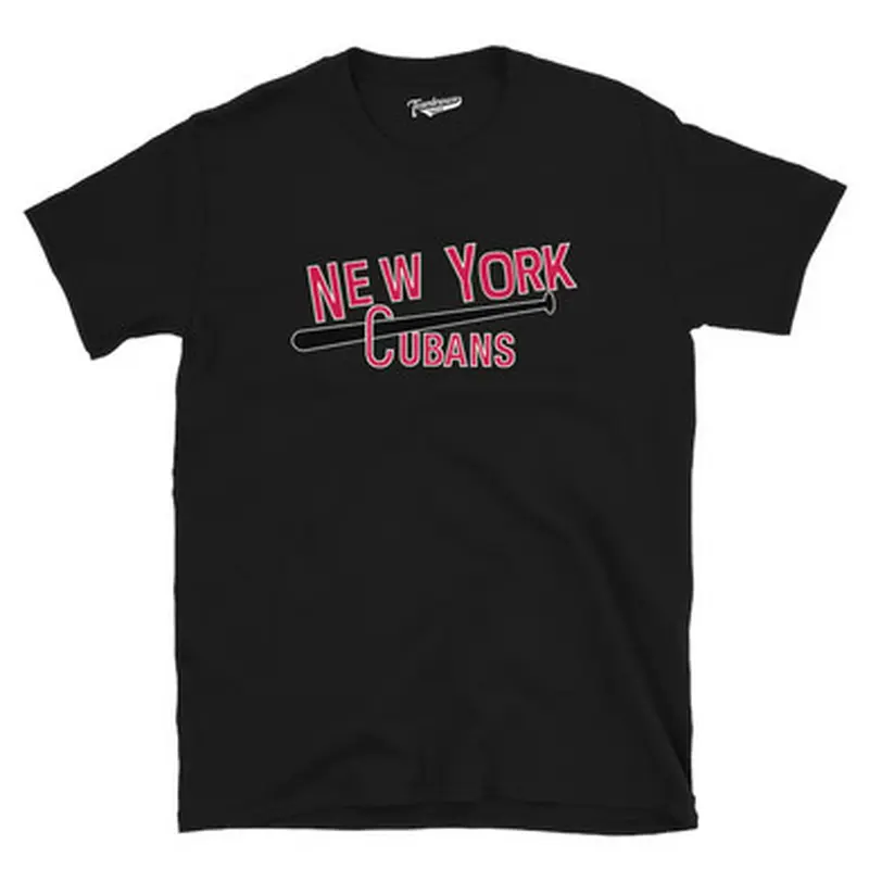 Unisex Teambrown New York Cubans Negro League Black Uniform Logo T-Shirt Size L