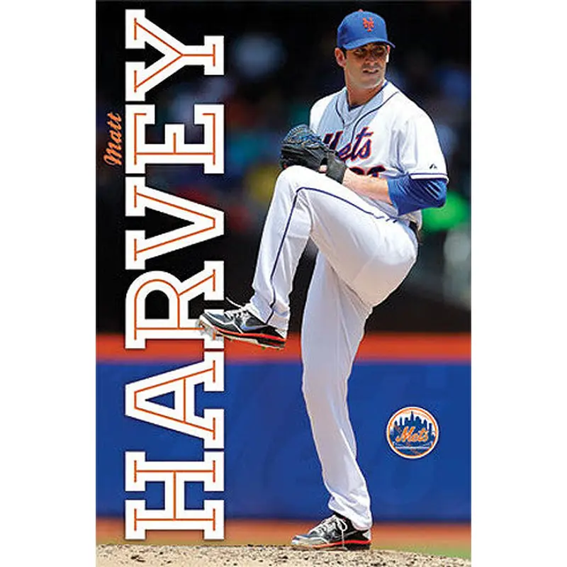 Matt Harvey "Superstar" New York Mets Official MLB Action Poster - Costacos 2013