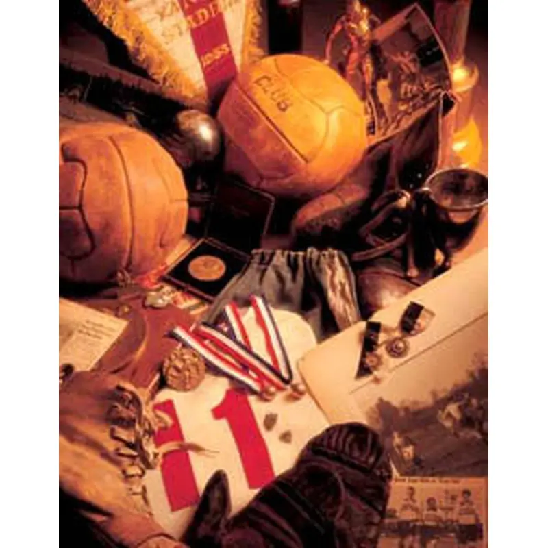 Vintage Soccer Memorabilia Collage "Soccer Memories" Poster Print by Michael Harrison