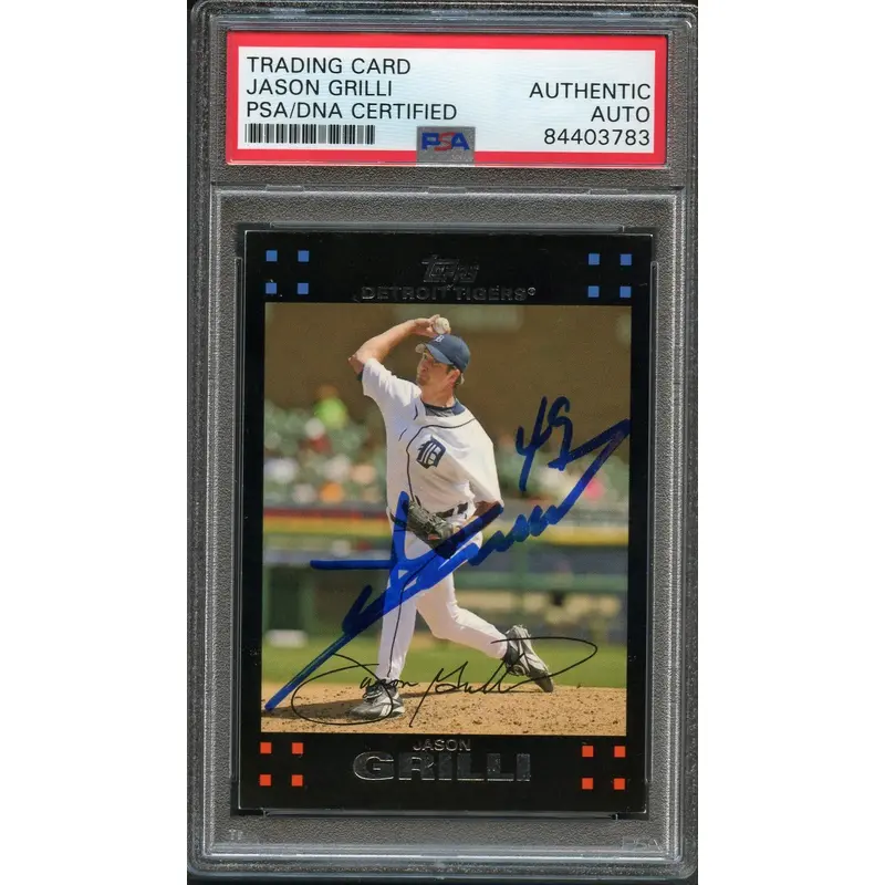 2007 Topps #61 Jason Grilli Signed Card PSA Slabbed Auto Tigers