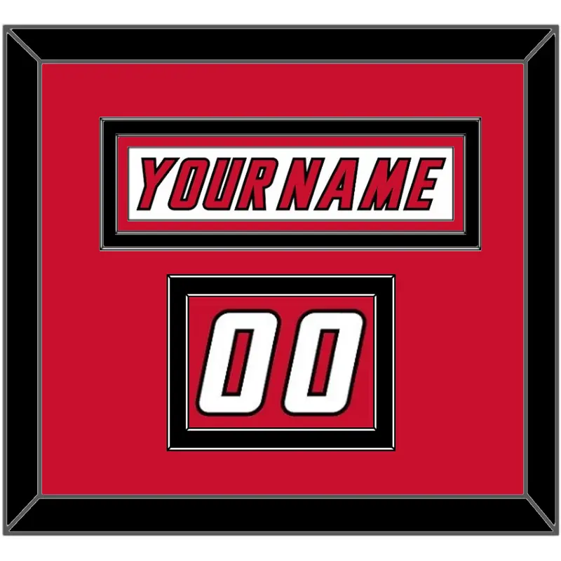 Calgary Nameplate & Number (Shoulder) - Home White (1995-2000) - Double Mat 4