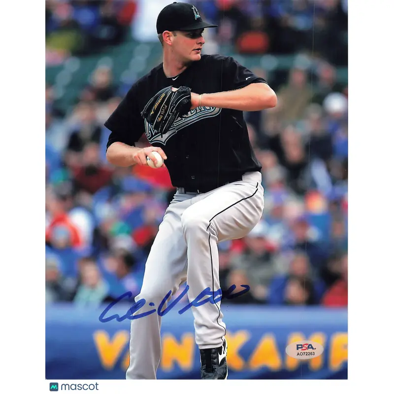 Chris Volstad Signed 8x10 Photo PSA Miami Marlins