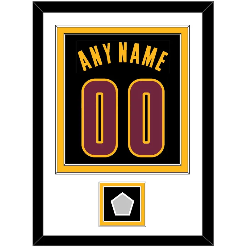 Cleveland Name & Number With Finals Patch - Black Pride (2015-2017) - Double Mat 1