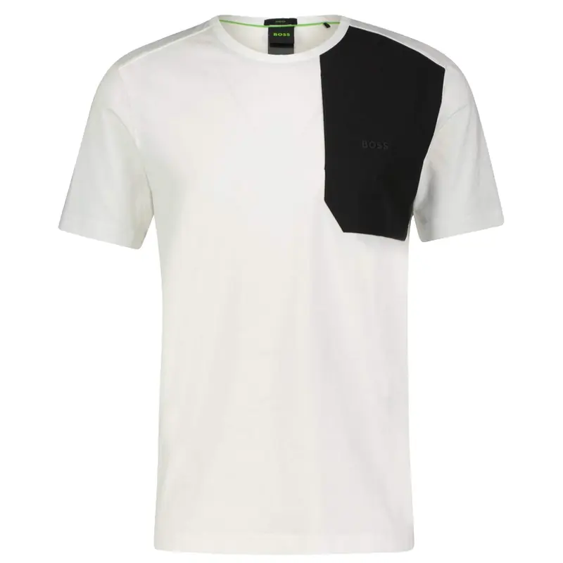 HUGO BOSS T-SHIRT MEN WHITE TEE PKT GLAMPING 50537519100