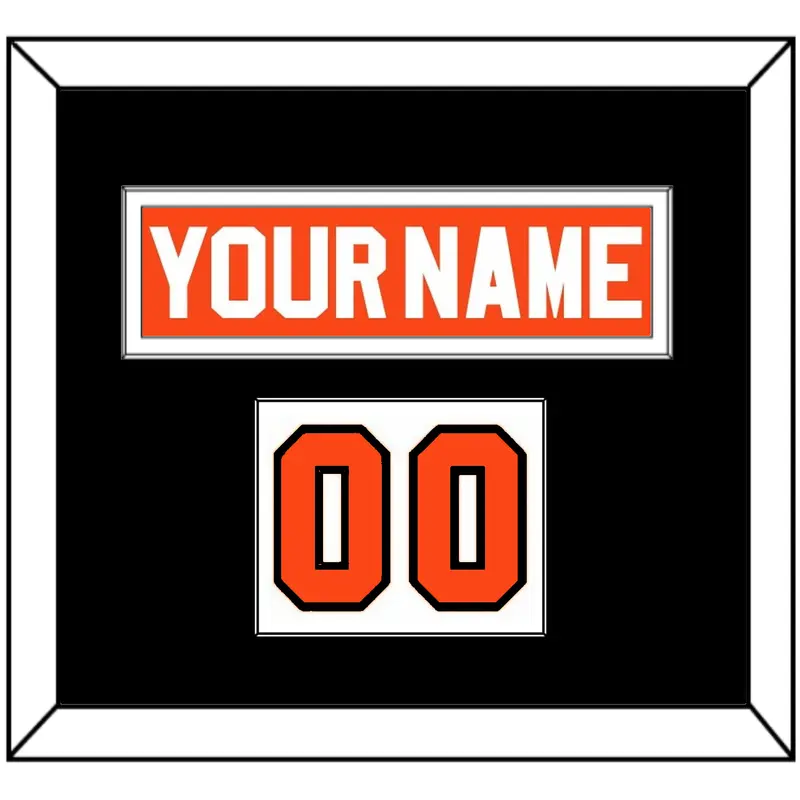 Philadelphia Nameplate & Number (Shoulder) - Road Orange (1983-2001) - Single Mat 2