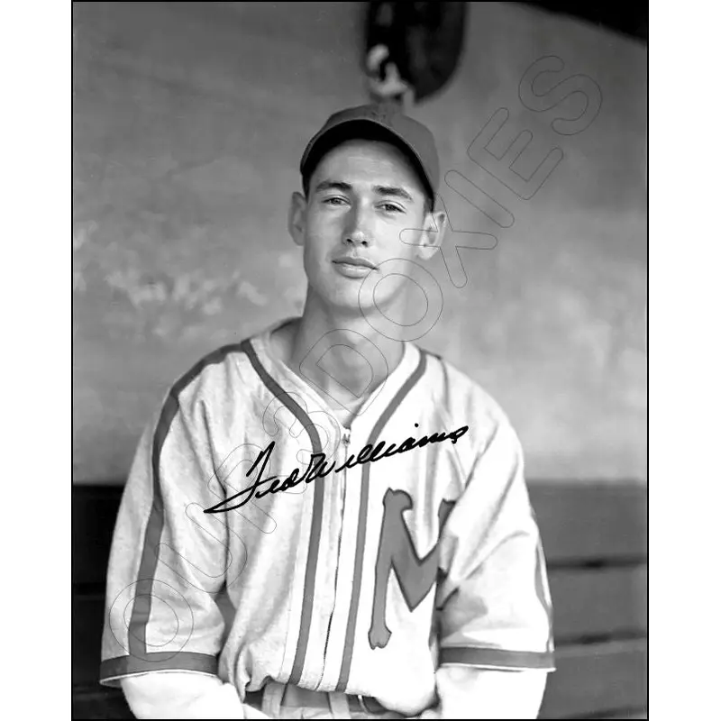 Ted Williams 8X10 Photo - Autographed 1938 Minneapolis Millers Red Sox - 832