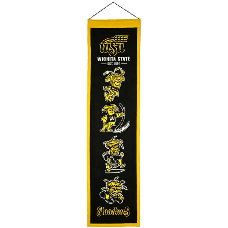 Wichita State Shockers Logo Evolution Heritage Banner