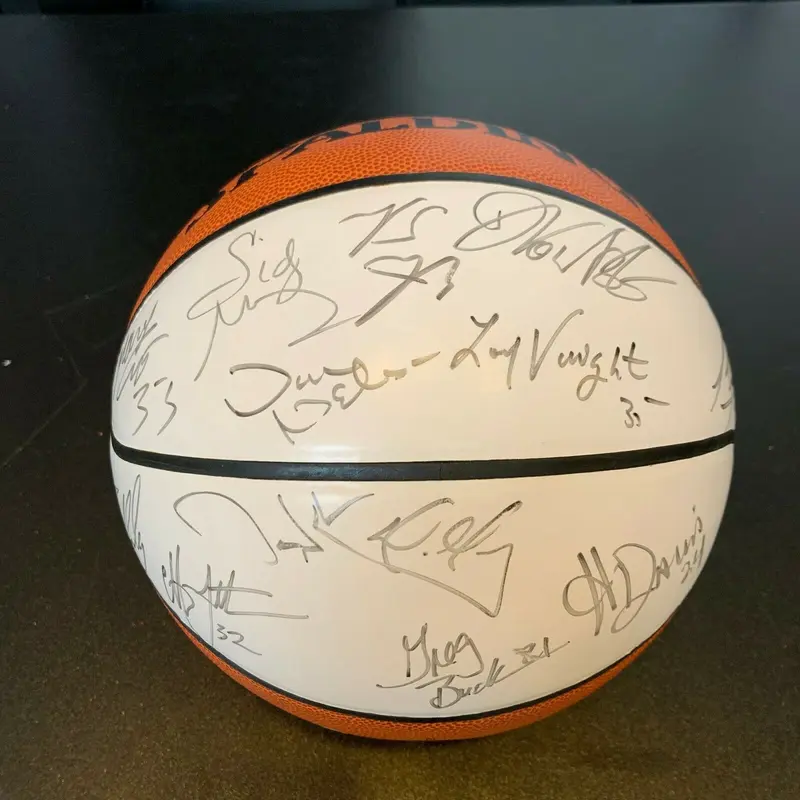 2000-01 Dallas Mavericks Team Signed Spalding NBA Basketball With JSA COA