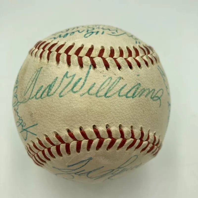 Ted Williams 1957 Boston Red Sox Team Signed Official American League Baseball