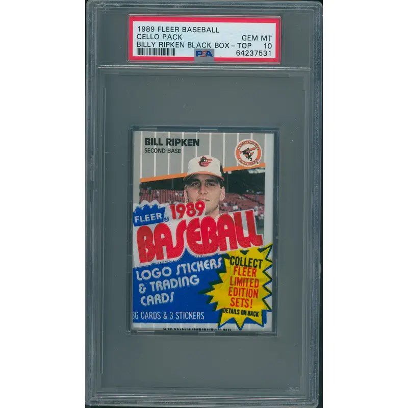 1989 Fleer Baseball Cello Pack Ripken Black Box PSA 10 *7531