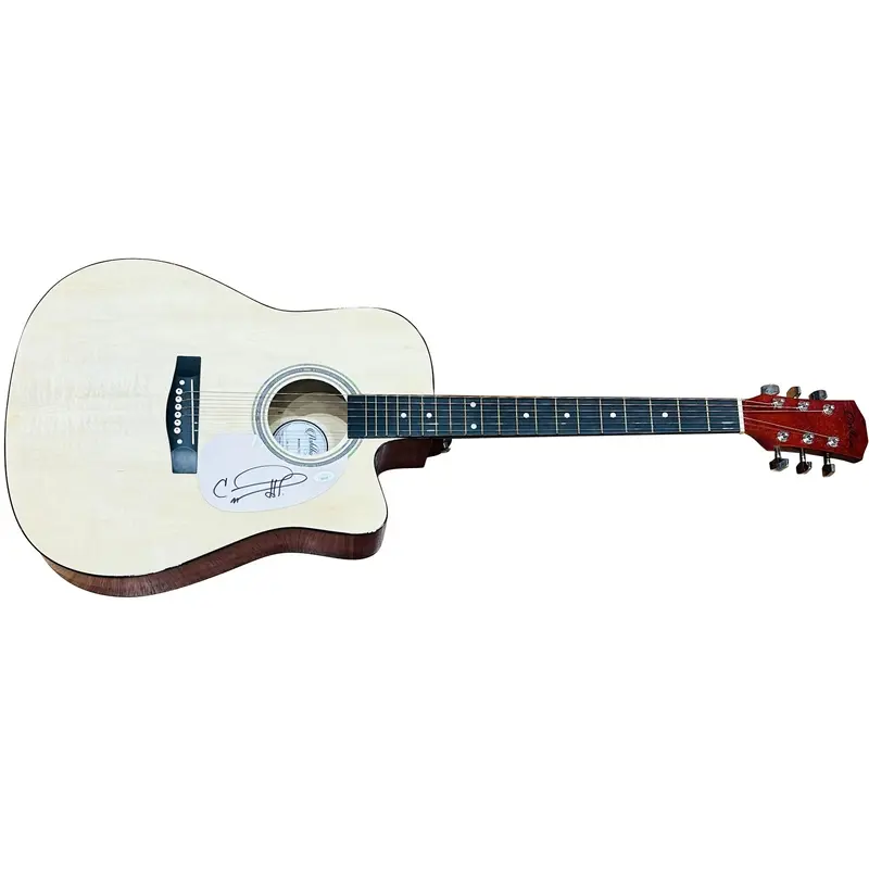 Carrie Underwood Natural Acoustic Guitar with Autograph - JSA
