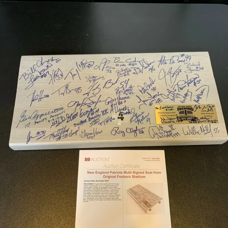 New England Patriots Legends Signed Original Foxboro Stadium Seat 35 Sigs W/COA