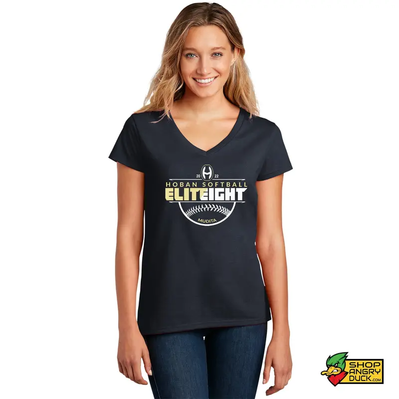 Hoban Softball Elite Eight '22 Ladies V-Neck T-Shirt