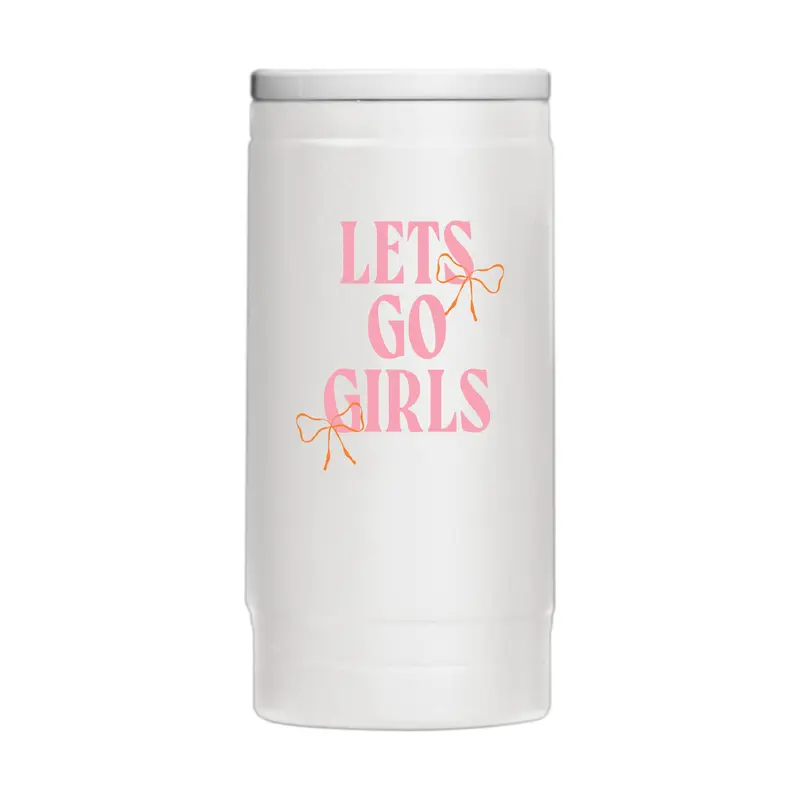 Just A Girl Lets Go Girls 12oz Powdercoat SlimCan Coolie