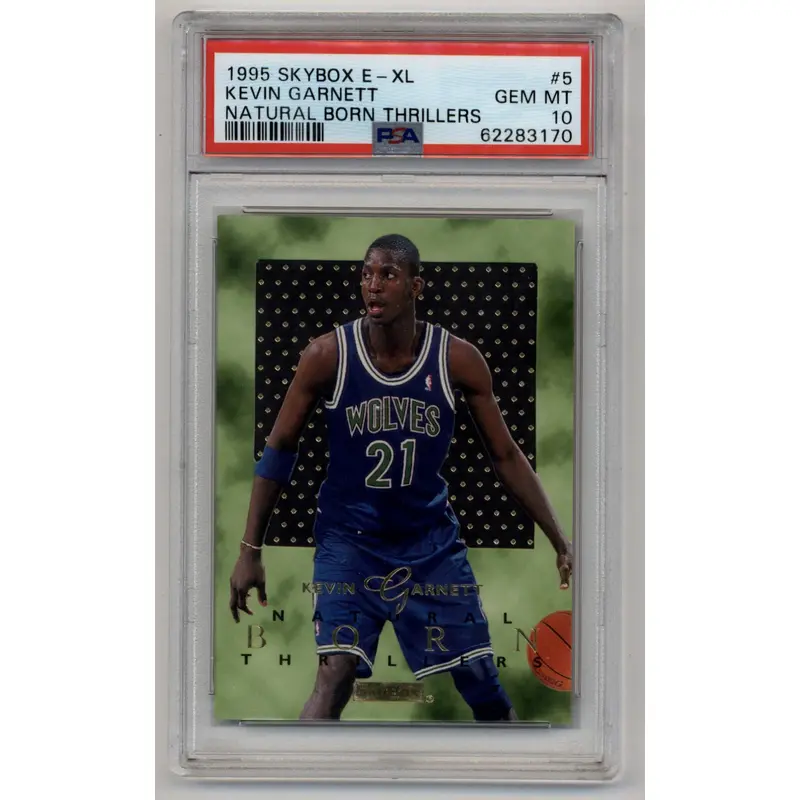 Kevin Garnett 1995-96 Skybox E-XL #5 Natural Born Thrillers PSA 10 Gem Mint