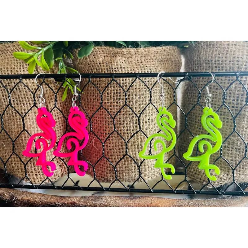 Acrylic Flamingo Earrings