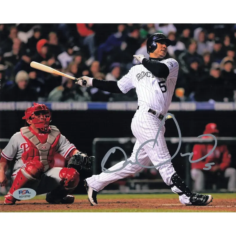 Carlos Gonzalez signed 8x10 photo PSA/DNA Colorado Rockies Autographed