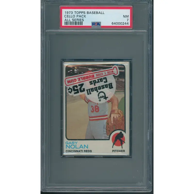 1973 Topps Baseball Unopened All Series Cello Pack PSA 7 *0244