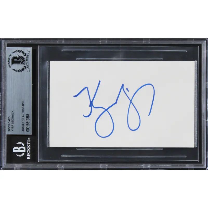 Kyra Sedgwick Something to Talk About Signed 3x5 Index Card BAS Slabbed