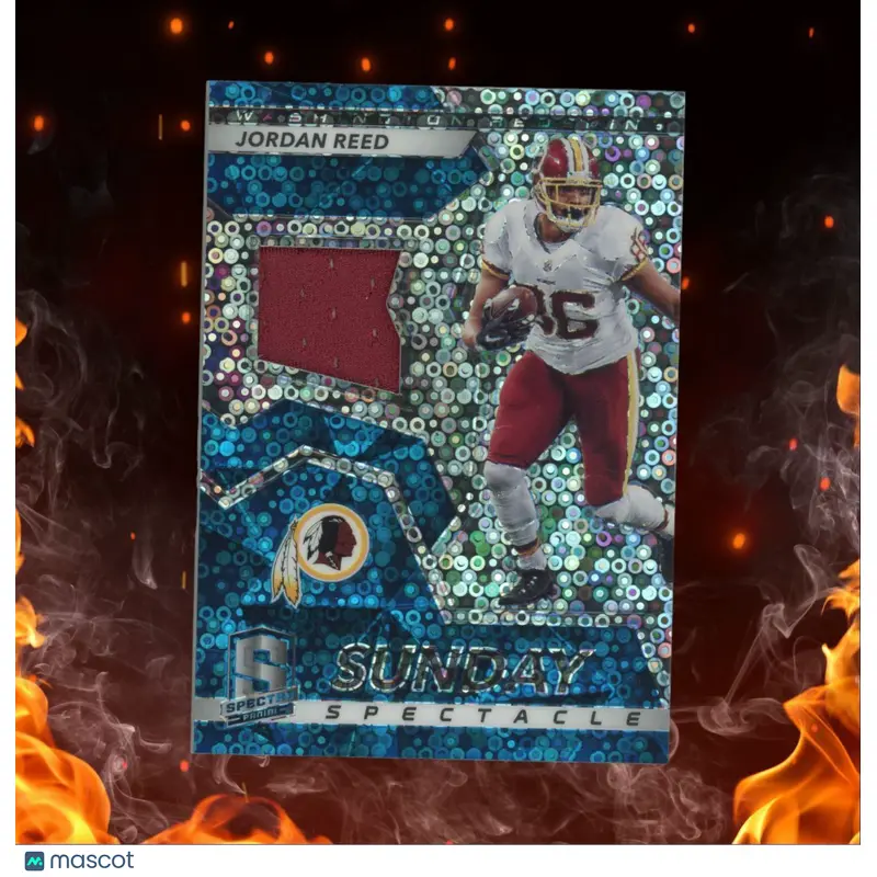 2017 Panini Spectra Jordan Reed Sunday Spectacle Neon Blue Jersey 20/99 #30