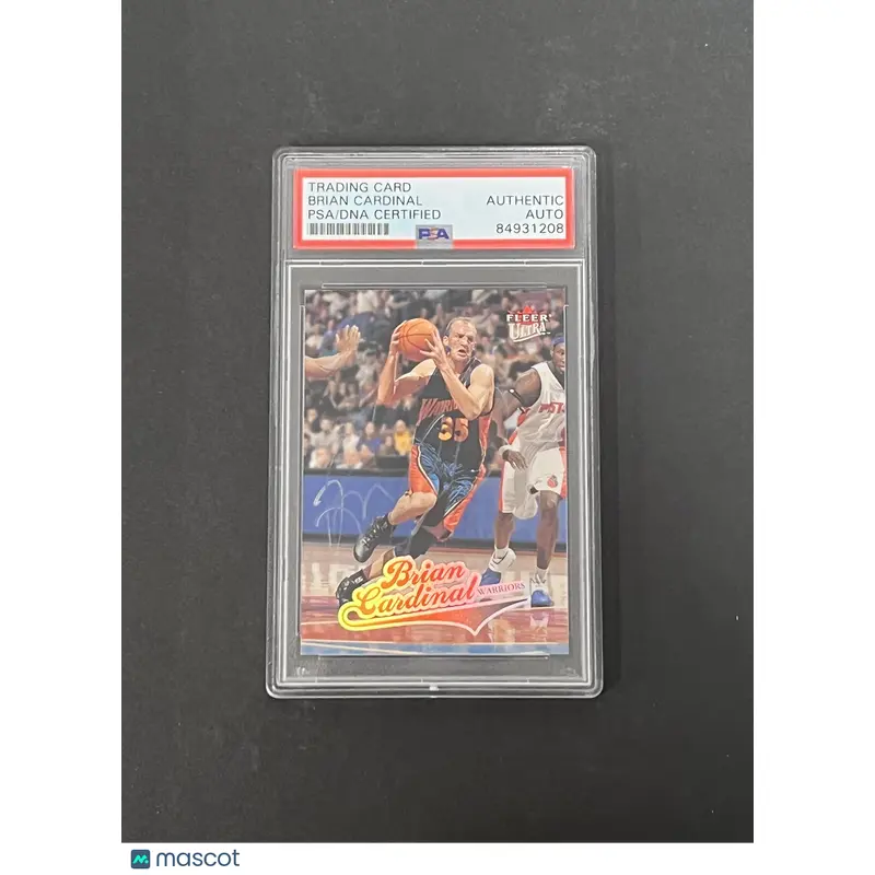 2004 Fleer #115 Brian Cardinal signed card PSA Warriors