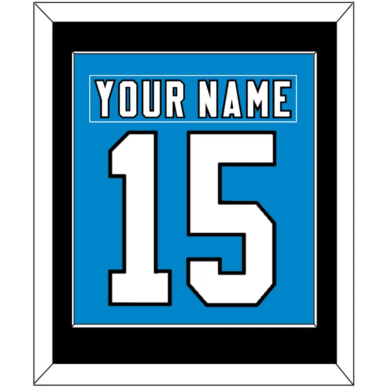 Carolina Nameplate & Number (Back) Combined - Home Blue - Single Mat 3