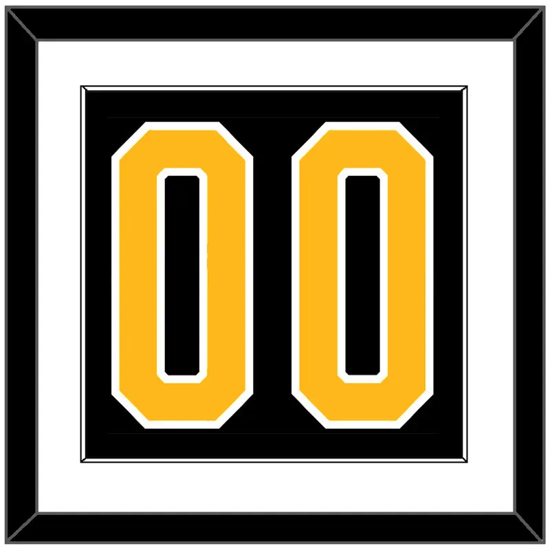 Pittsburgh Number (Back) - Road Black (1980-1981) - Single Mat 1