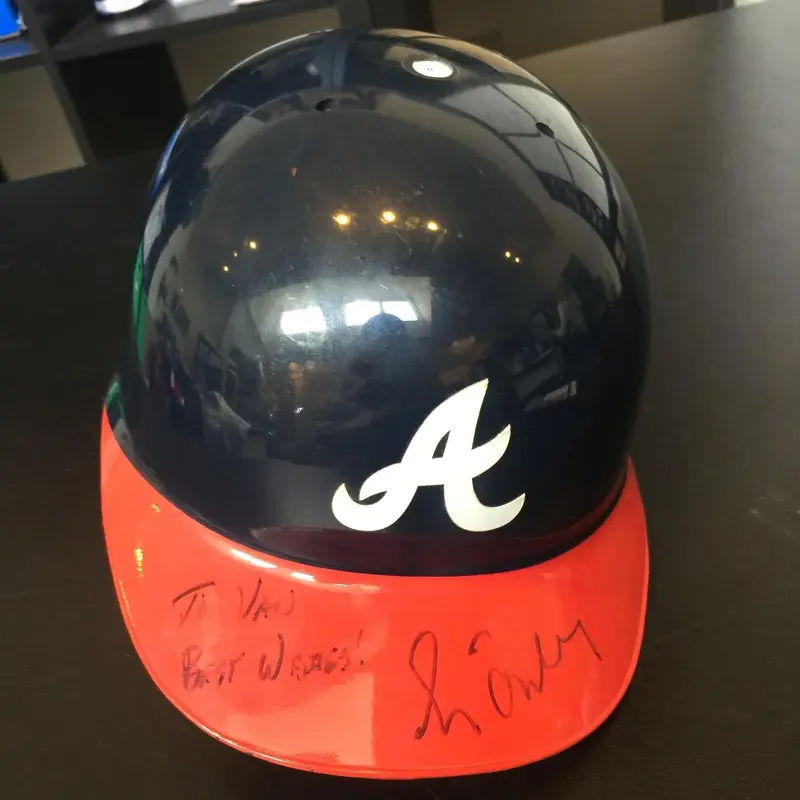 1990's Greg Maddux Signed Game Used Atlanta Braves Authentic Helmet JSA COA